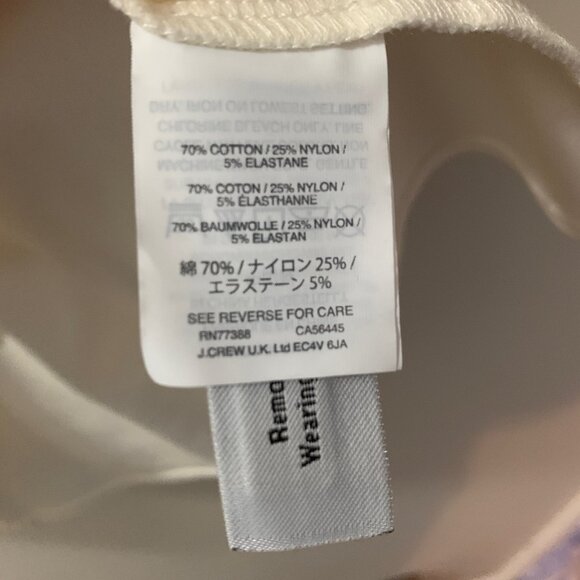 White Pleated Short Sleeve J.Crew Shirt - Picture 6 of 6